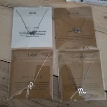 De doce constelación colgante collar tipo cadena hasta la clavícula collares para las mujeres joyería cumpleaños regalo joyas gargantilla