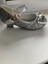 Zapatos de princesa para niñas, zapatillas con flores y brillantina para niñas pequeñas, incluye tacón alto y moño estilo mariposa, en azul, rosa y plata, talla 26-38