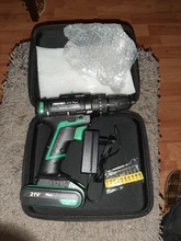 Taladro de impacto inalámbrico de 21V, destornillador eléctrico de mano, batería de litio de 1500 MAh, herramientas eléctricas de bricolaje para el hogar