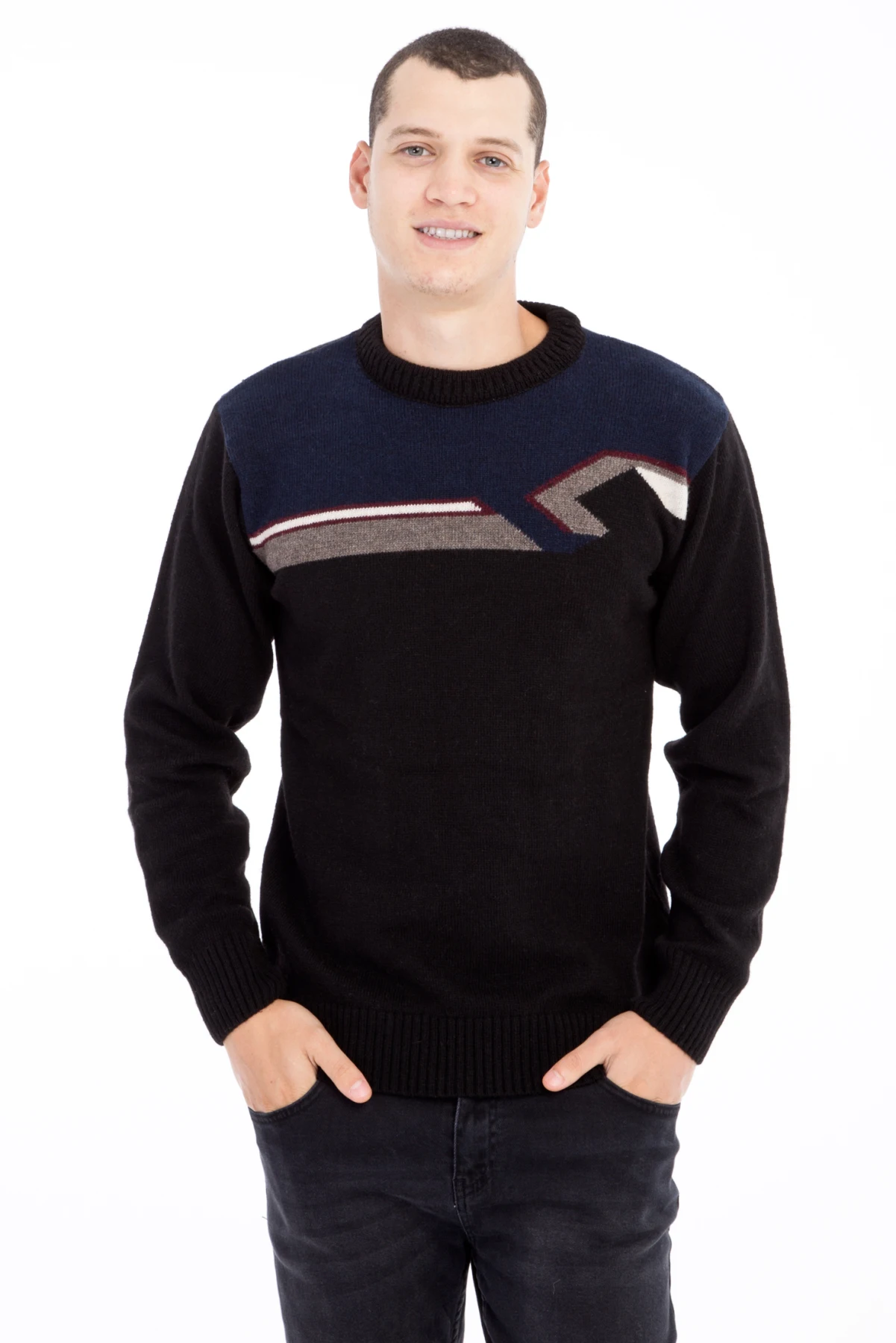 

Kigili Long Sleeve Sweaters V Neck Pullovers Autumn Winter High Quality Warm Cool Men Solid Outwear Fit Knitting Clothing
