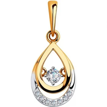 

Sokolov pendant with 8 cubic zirconia Red Gold