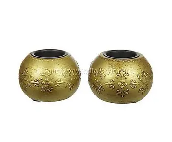 

Candlestick J 21113/2 (wood, Pokr. Gold) 2 PCs