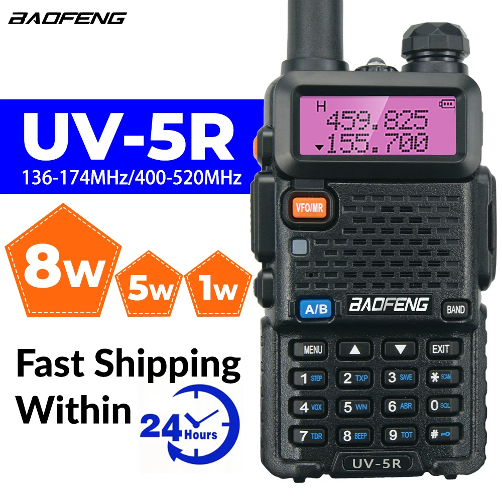 TwoWay Radios Camping & Hiking Ham Radio Walkie Talkie UV5R Pro 8