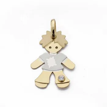 

18k gold pendant two-color 19mm. Nino [AA1977]