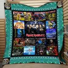 Iron Maiden с 3d цифровой печатью и хлопковое летнее прохладное стеганое одеяло, кондиционер, промытое водной фабрикой