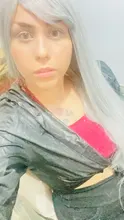 Wigs Silver Bangs Synthetic-Hair Gray Women Cosplay Straight Long Heat-Resistant 