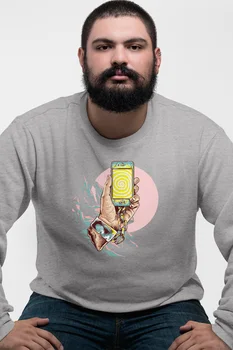 

Angemiel Wear Phone Captive Gray Men 'S Sweatshirt