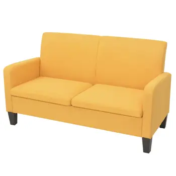 

2 seater sofa 135x65x76 cm yellow sofa