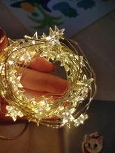 Fairy-Lights Battery-Operated Party-Use Copper 60-Star Outdoor LED Xmas Long for Silver-Color