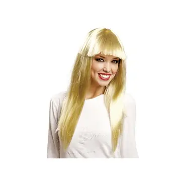 

Long wig with bangs blonde