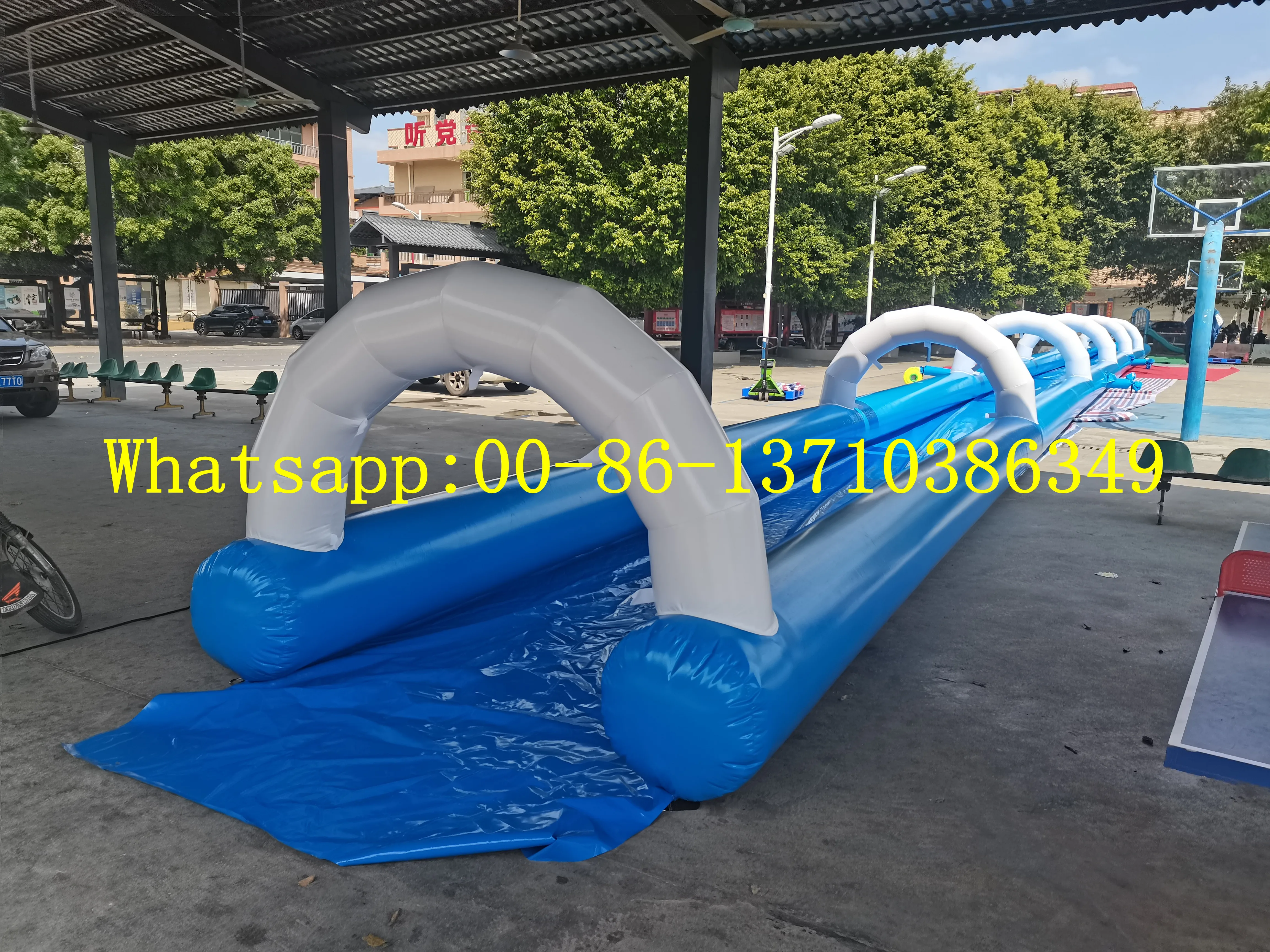 

Summer hot selling inflatable pool slides. Land water slides
