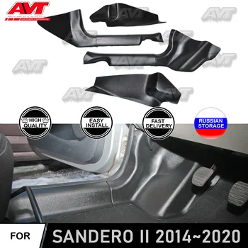 

Protective cover pad door inside carpet for Renault Sandero 2014~2020 car styling decoration protection plate cover accessories