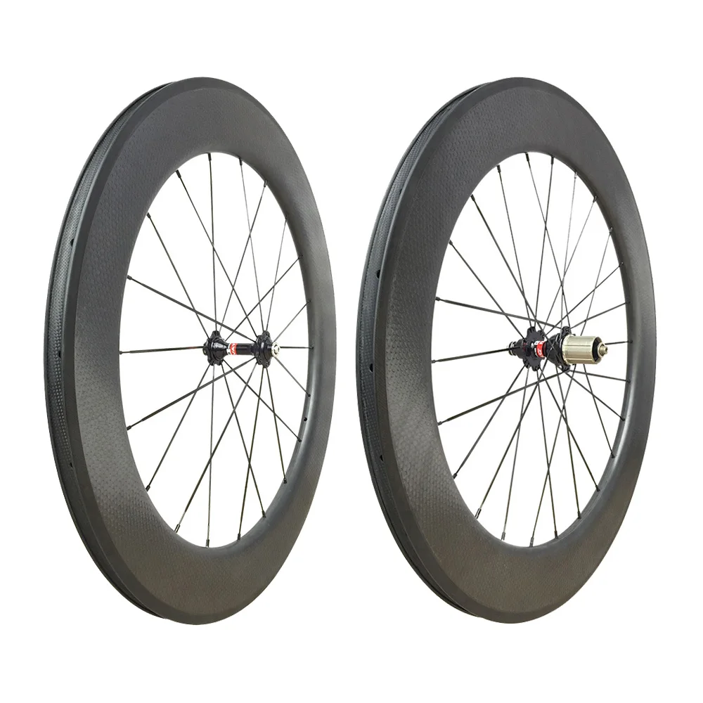 Top New Arrivals 25mm Wide 58mm Deep Bike Bicycle Road Clincher Wheels Dimple Carbon Wheels with Dimple Surface Road Bike Rims 5