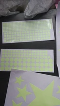 Pegatinas de pared brillantes en la oscuridad, 435 Uds., punto de estrella de Luna luminosa, pegatinas de pared fluorescente, decoración ambiental