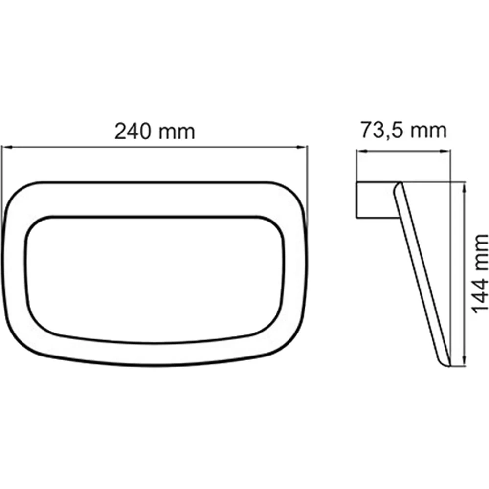 Держатель полотенца WasserKRAFT K-5160 (подвесной; PVD-покрытие; материал: металл; цвет: черный)