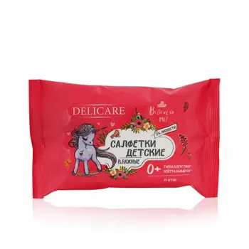 

Baby wet wipes delicare "unicorn" 15 PCs.