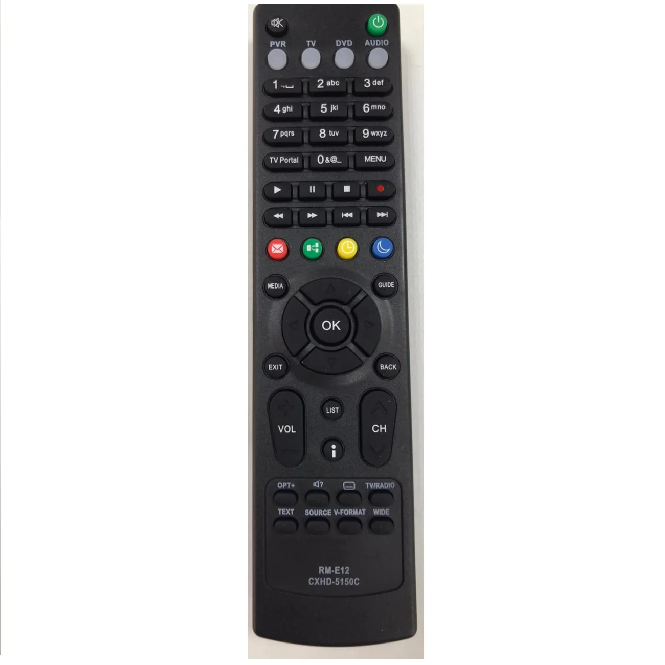 Пульт ДУ для приставки OnLime RM-E12 (CXHD-5150C) home remote control Dom ru IP TV humax HD-7000I VAHD-3100S RM-E06 |