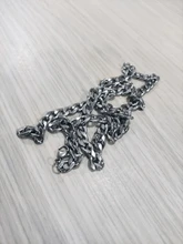 Stainless Steel Chain Necklace for Men Women Curb Cuban Link Chain Black Gold Silver