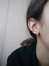 Circonio coreano oído brazalete Set pendientes para niñas 3-14k oro lindo cartílago Clip en pendientes No perforado mujeres Punk joyería