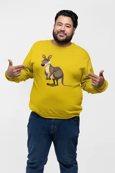 

Angemiel Wear Bouncing Kangaroo Yellow Men 'S Sweatshirt