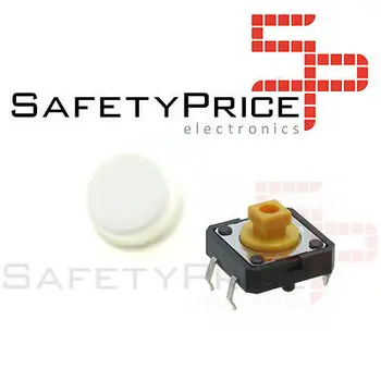 

5x push button B3F key Omron White Electronica Arduino prototype 12mm Spain