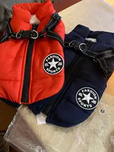 De invierno para mascotas ropa de perro francés mascota Bulldog cálido Chaleco con arnés abrigo perro ropa chaleco pequeño mediano para perros