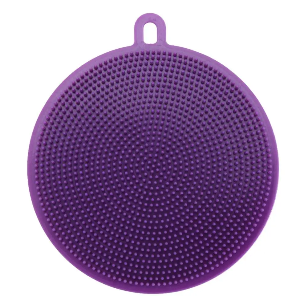 Purple Силиконовая щетка для мытья посуды кастрюля щетка для миски кухонные чистящие инструменты - Цвет: Purple