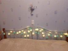 Garland-Lights String Fairy-Lights-Decoration Cotton-Ball Xmas Wedding-Party Holiday