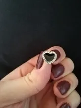 Pendientes de compromiso con forma de corazón esmaltado para mujer y niña, joyería de Color oro rosa, pendientes negros, regalos de boda