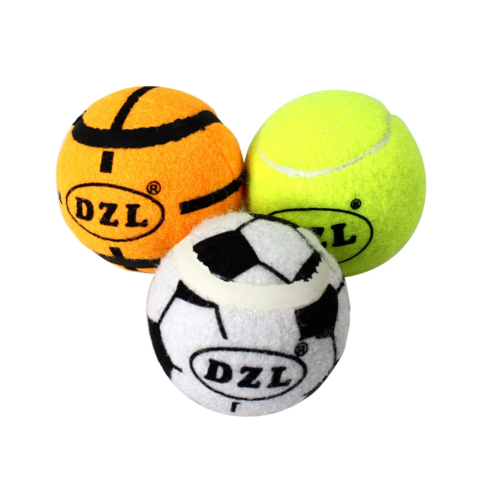 Smell & Smile 2Pack Dog Toy Balls, Durable Tennis Practice Balls, Indestructible Rubber Balls for Dogs, Ball Throwing Stick, Dog Toy, Random Color