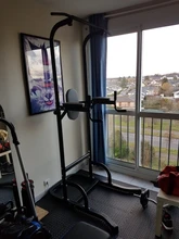 OneTwoFit-Barra de dominadas para gimnasio en casa, torre de energía, gran estación de realce, equipo de Fitness para hacer ejercicio, barra de barbilla