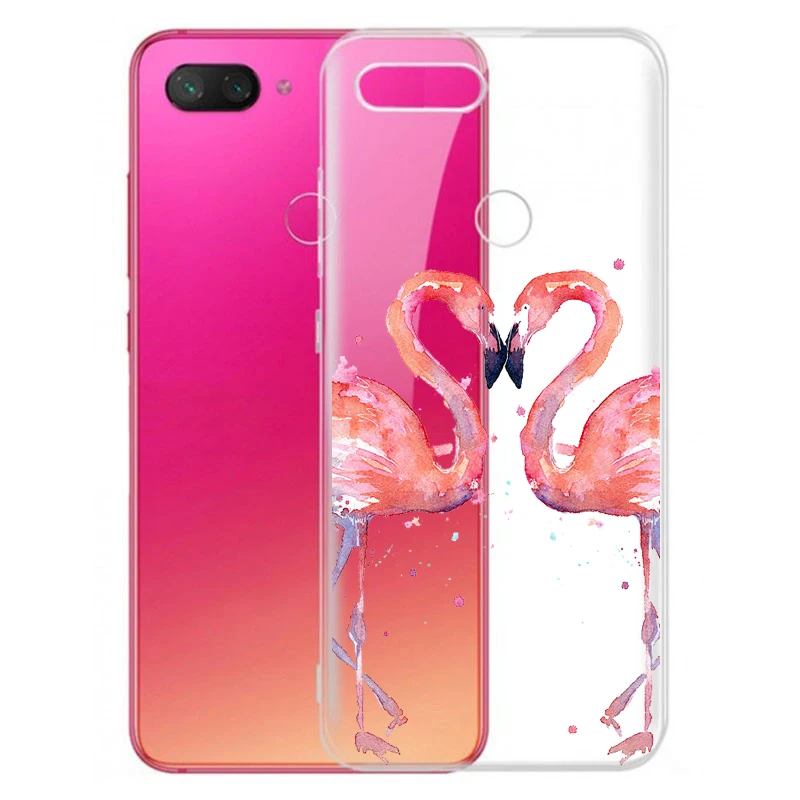 Чехол-подставка гелевый ТПУ Xiaomi mi 8 | My 8 Lite Fla mi ngo Heart прозрачный костюм рисунок