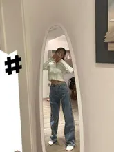 Pantalones vaqueros de cintura alta para mujer, Jeans holgados de gran tamaño para mamá, ropa de calle, vaqueros de pierna recta para mujer