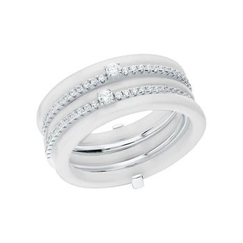 

Silver ring with ceramics and cubic zirconia sunlight sample 925