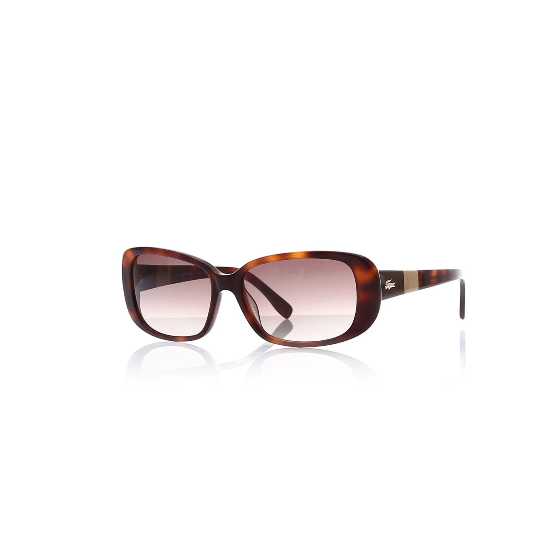 

Women's sunglasses lcc 749 214 bone Brown organic rectangle rectangular 57-16-135 lacoste
