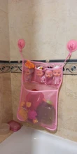Baño juguetes para niños y bebés ordenado de almacenamiento de bolsa de ventosa baño bañera muñeca colgando bolsa baño cesta de juguete bolsa de red de almacenaje juguete de agua
