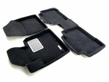 

Textile 3D mats euromat3d luxe in the salon for Hyundai Santa Fe (2013-) with a metal sub-spot