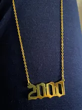 Cxwind Collar personalizado con número de año y fecha especial para mujeres, collar con colgante de año de nacimiento de 1989 a 2000, joyería de regalo