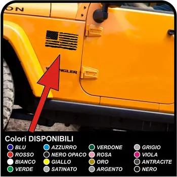 

US ARMY American flag stickers worn effect for renegade, suv and offroad