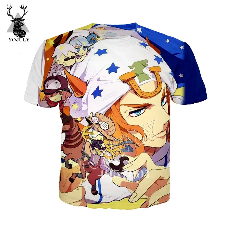 11 YOJULY аниме JoJo невероятное приключение 3D принт в стиле Харадзюку летняя футболка для мальчиков и девочек уличная одежда Забавные топы Для мужчин Для женщин рубашки Y392 - Цвет: 11
