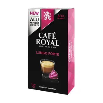 

LUNGO FORTE, Coffee Royal 10 capsules Aluminum compatible Nespresso