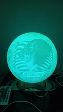USB Rechargeable Moon-Lamp Night-Light Lunar Custom Tap/remote-Switch 3d-Printing Photo/text