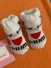 Calcetines de algodón para bebé recién nacido, blanco, amor de madre/papá, 0 a 6 meses, para fiesta, Baby Shower