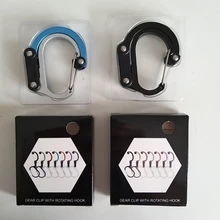 Clip de engranaje híbrido, mosquetón giratorio, enganche fuerte sin bloqueo para Camping, pesca, senderismo, mochila de viaje