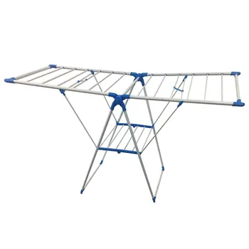 

Multifunctional drying rack Steel Folding wings Height Adjustable Shelves. 35m Length tended. Measures: 158x60x99cm