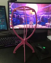Alileader-soporte para pelucas de plástico para cabeza de maniquí peluca plegable soporte para pelucas