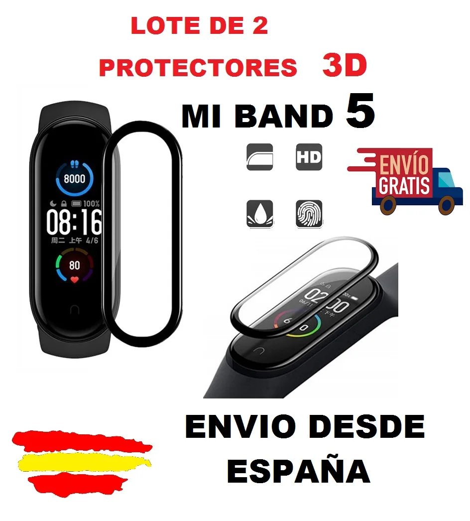 PROTECTOR DE PANTALLA 3D PARA XIAOMI MI BAND 5, SCREEN PROTECTOR 3D MI BAND 5, SAMARTWATCH PULSERA DE ACTIVIDAD, RELOJ DIGITAL