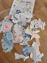 Paper Embellishments Die-Cuts Scrapbooking Journal Craft Foil-Design Printed Ephemera