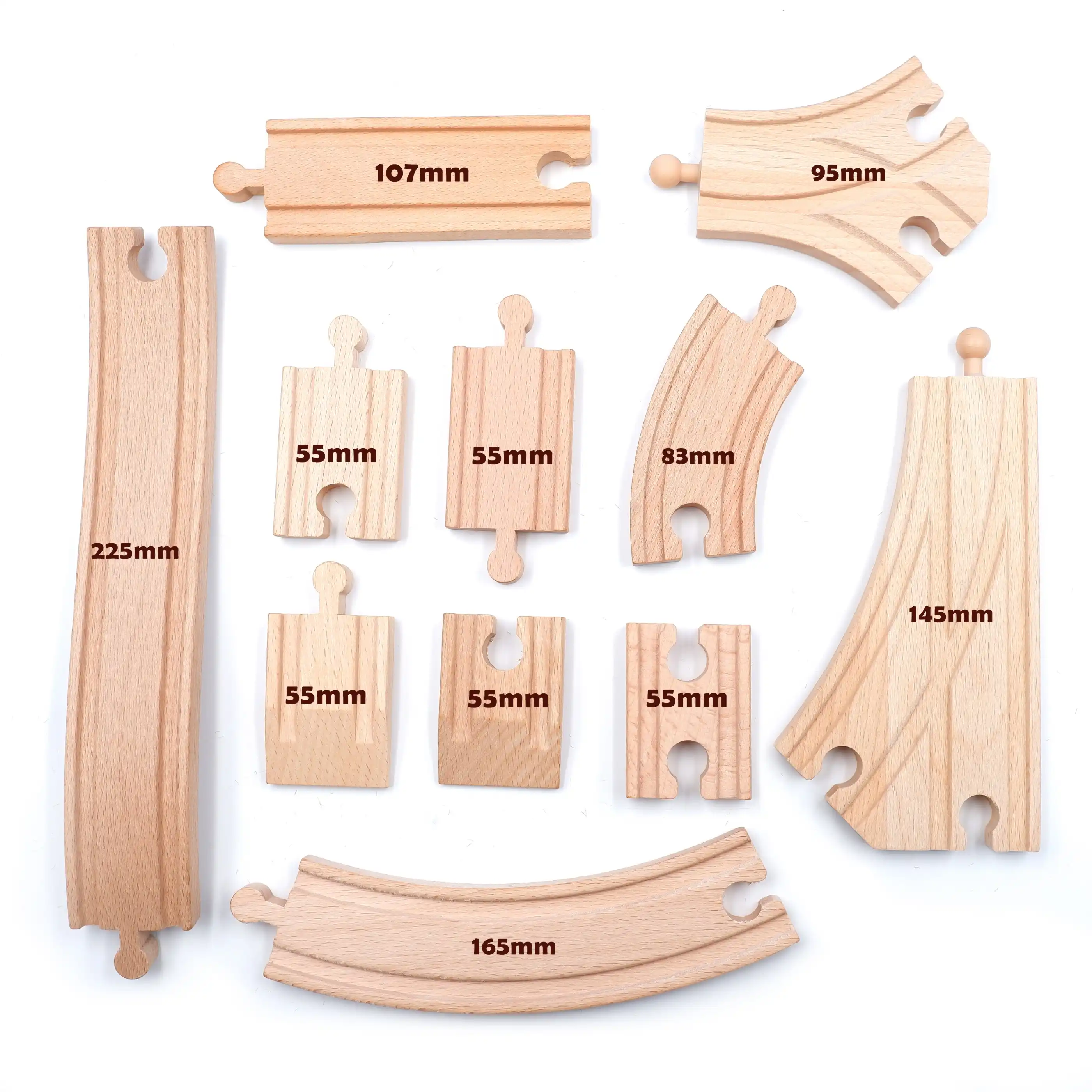 vias de tren de madera