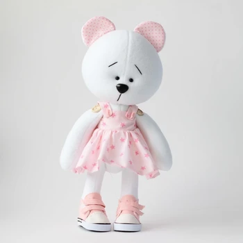 

Set for sewing textile doll Art fabric "Bear girl"